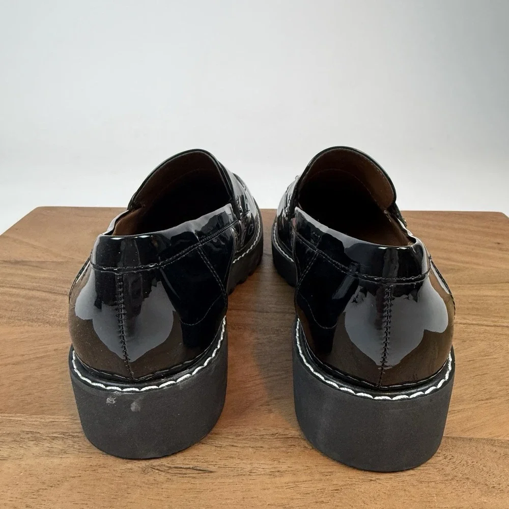 New NWOB‎ Womens Franco Sarto Cassandra Patent Penny Loafers Size 8 M